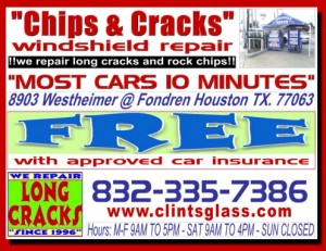 Flier of Windshield in Houston, TX on Windshield Repair Crack!  77063 